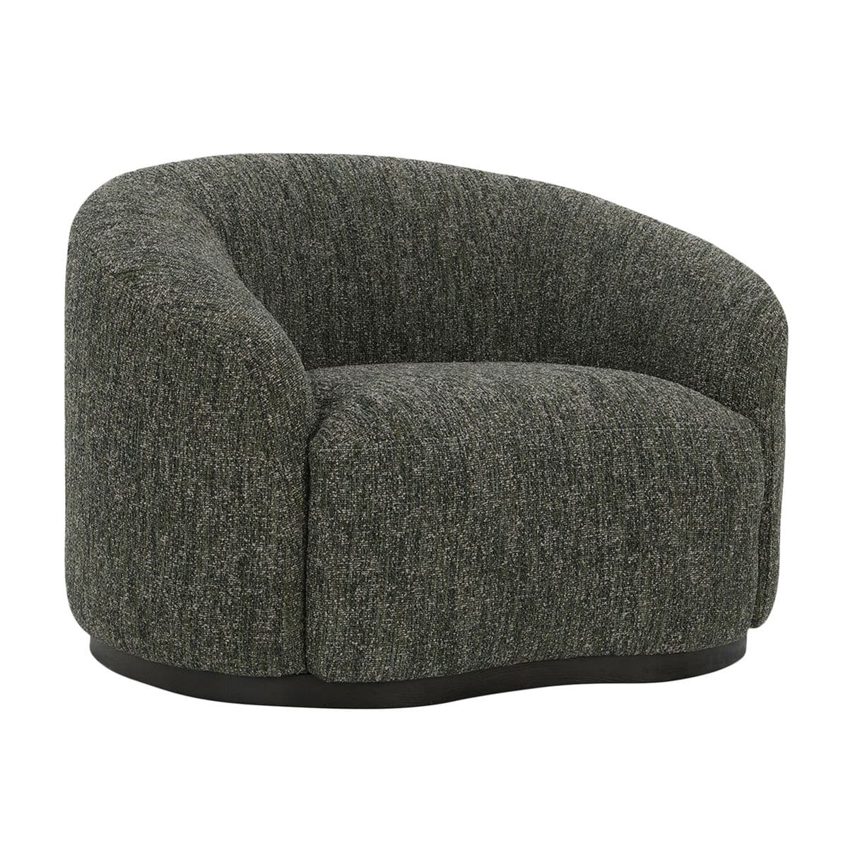 Soft Forest Green & Charcoal Swivel Chair - Thumbnail 3