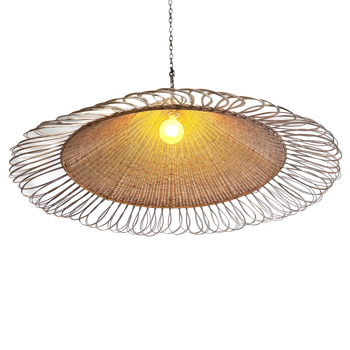 Rattan Large Loop Hat Pendant - Thumbnail 3