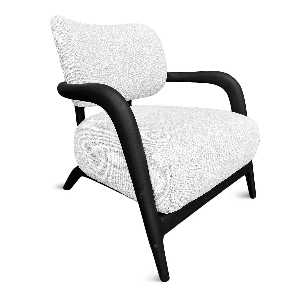 Kenya Black Wood Arm Chair - Thumbnail 3