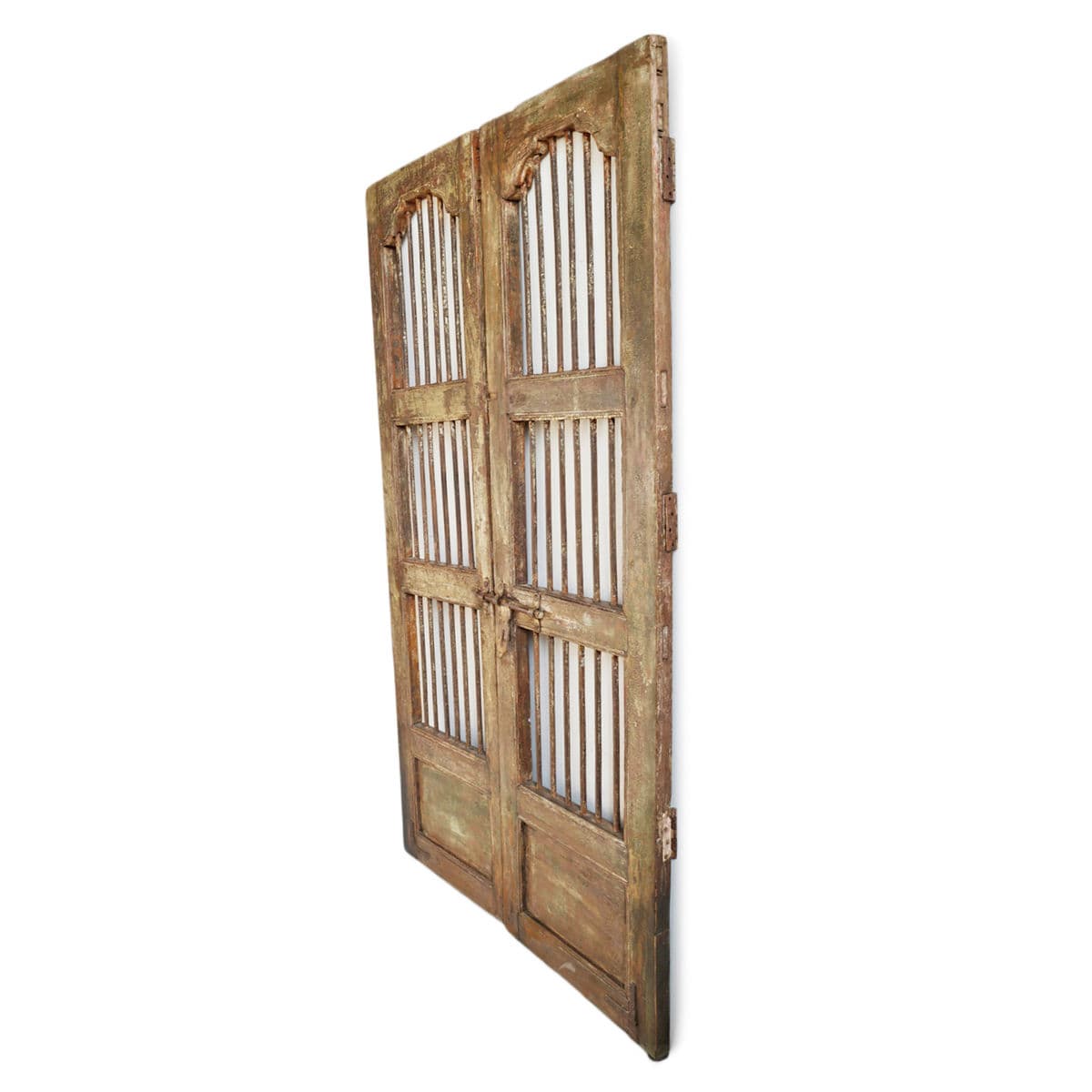 Vintage Jali Iron & Wood Gates - Thumbnail 3