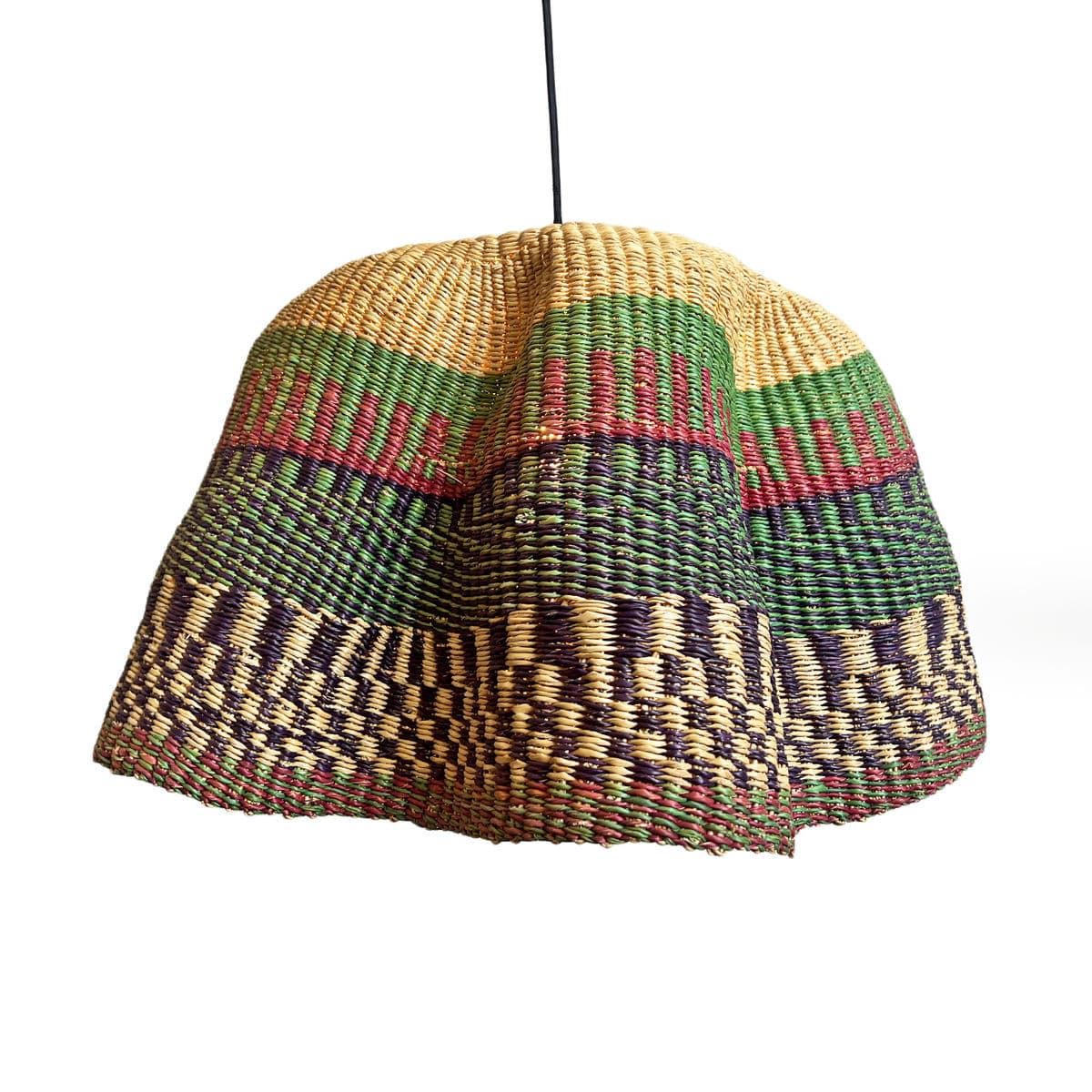 Bolga Wave Basket Light Pendant - Thumbnail 3