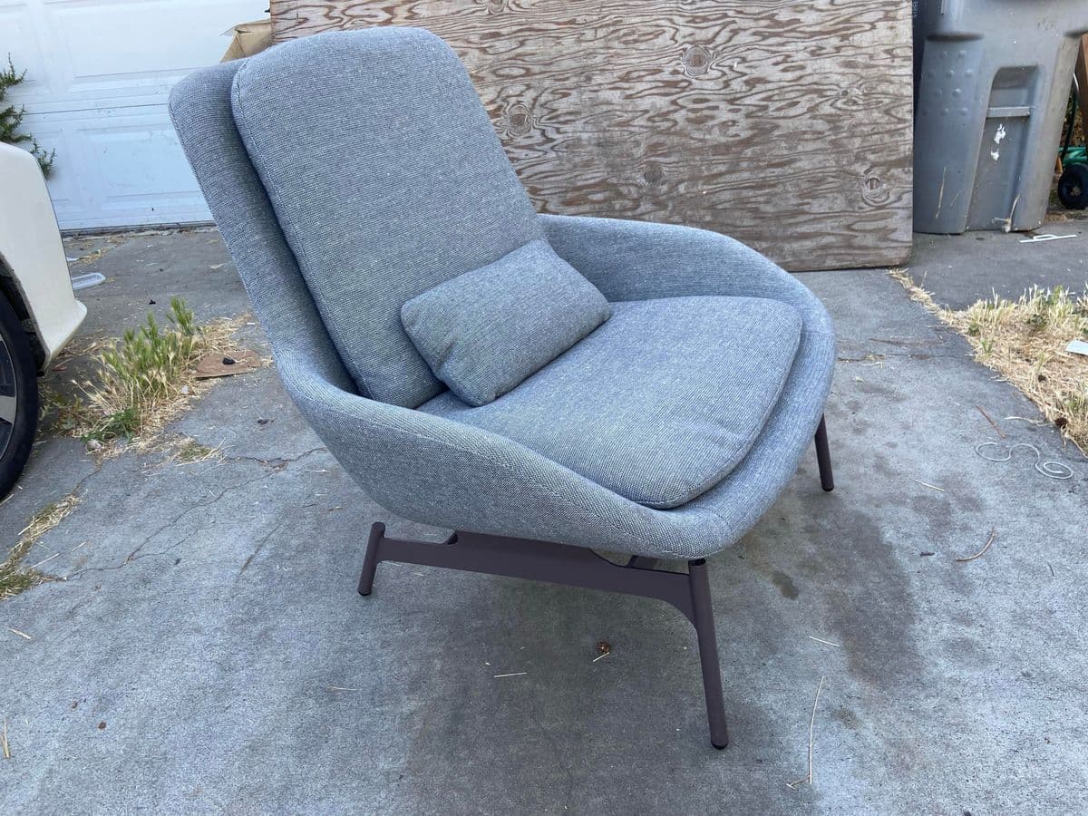 Blu Dot Lounge Field Chair in Gray Fabric - Thumbnail 3