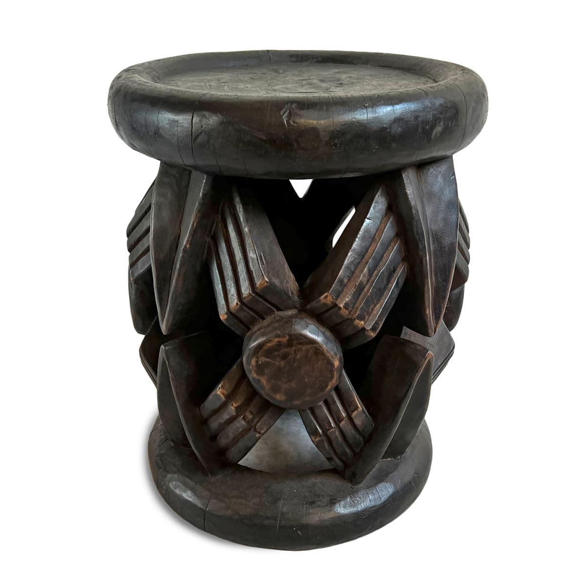 Vintage Spider Bamileke Stool - Thumbnail 3