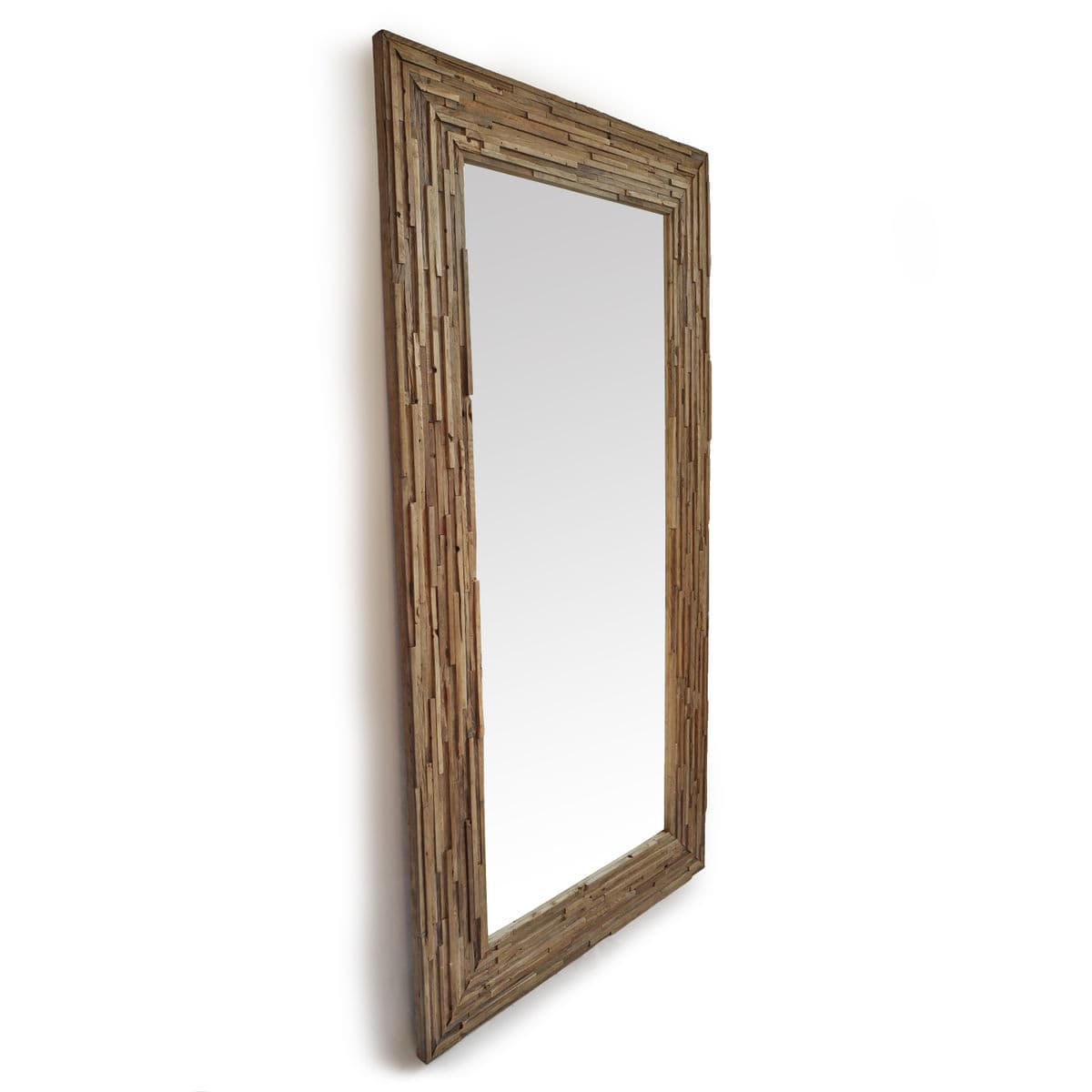 Salvaged Wood Strip Large Mirror - Thumbnail 3