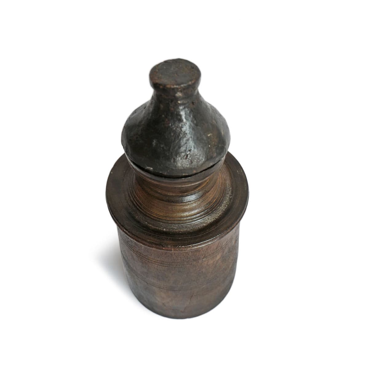 Vintage Wood Nepal Food Jar - Thumbnail 3