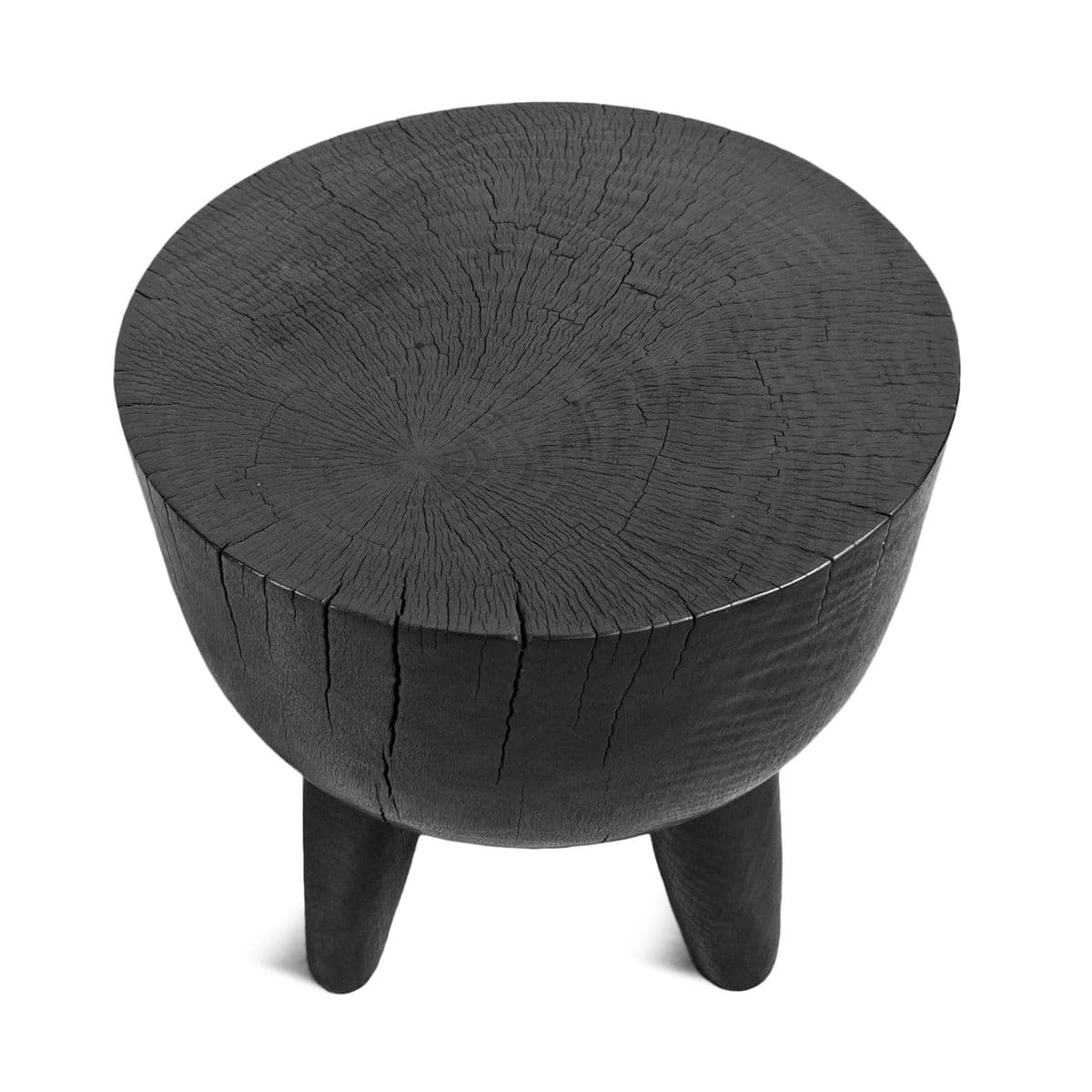 Ebony 4 Leg Side Table Stool - Thumbnail 3