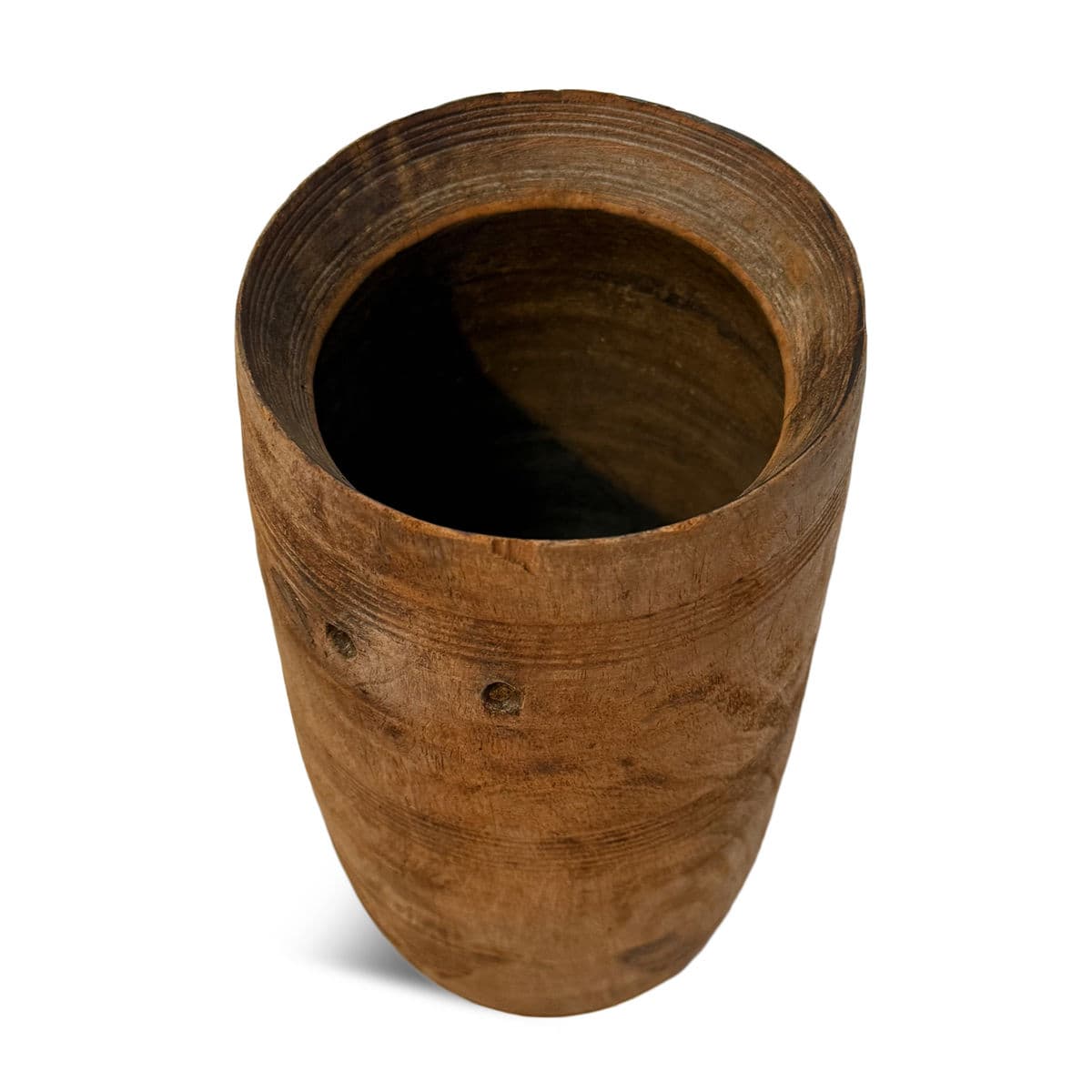 Vintage India Wood Water Pot - Thumbnail 3