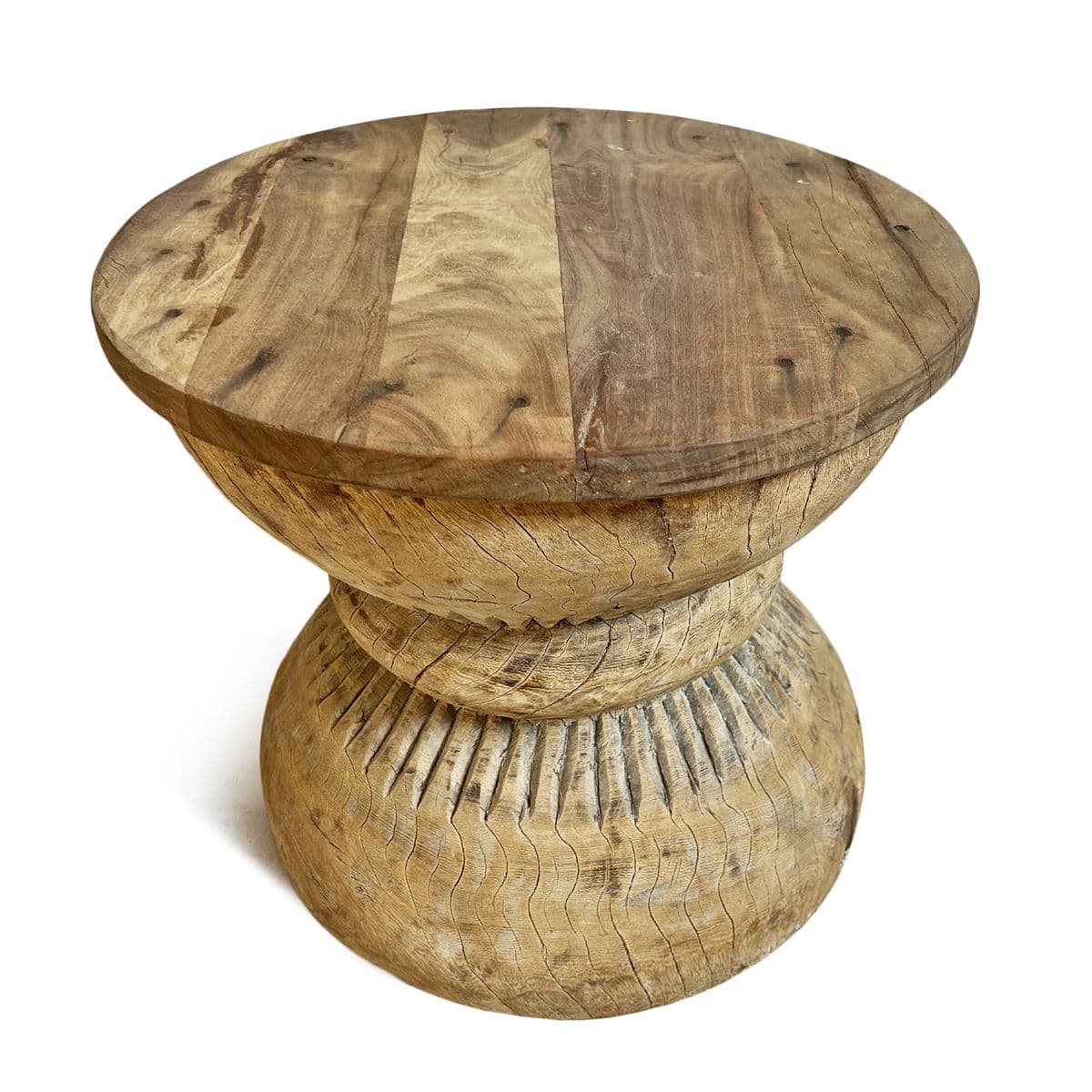 Vintage Bleached Ukhali Stool Table - Thumbnail 3