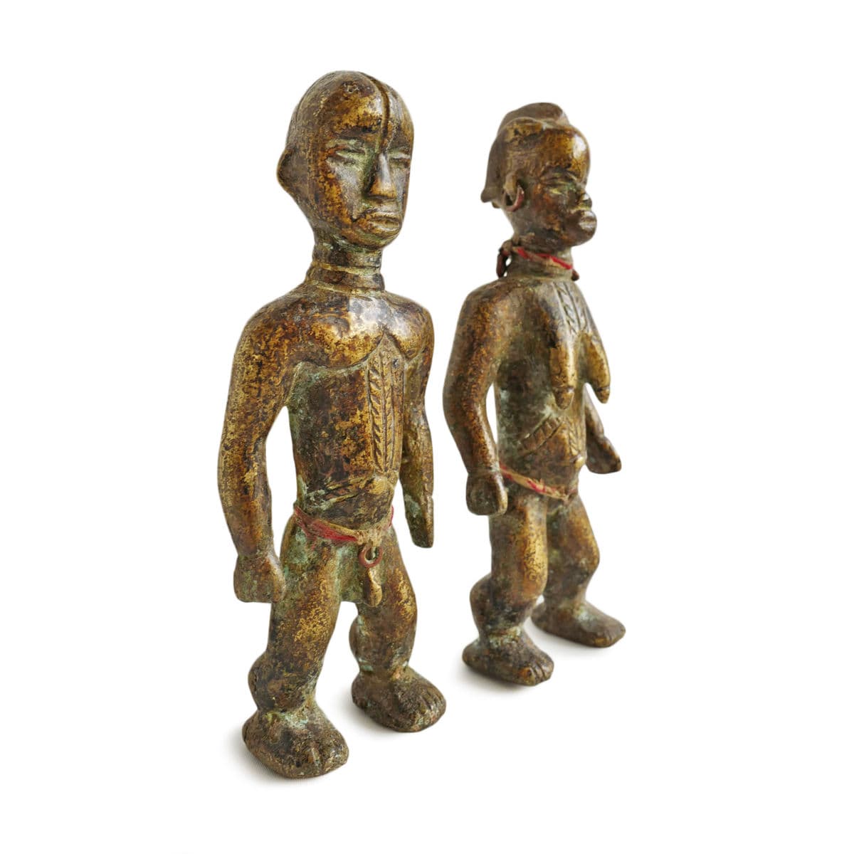 Pair of Old Brass Dan Figures - Thumbnail 3