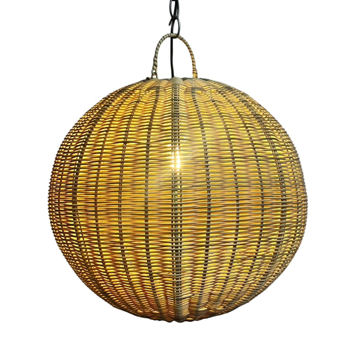 Outdoor Faux Rattan Globe Lantern 18 - Thumbnail 3