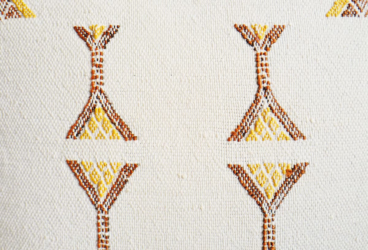 Vintage White Kilim Pillow - Thumbnail 3