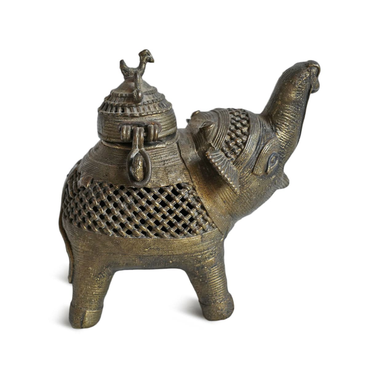 Old Brass Elephant Pot - Thumbnail 3