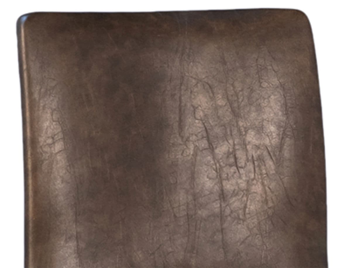 Mid C Brown Leather Dining Chair - Thumbnail 3