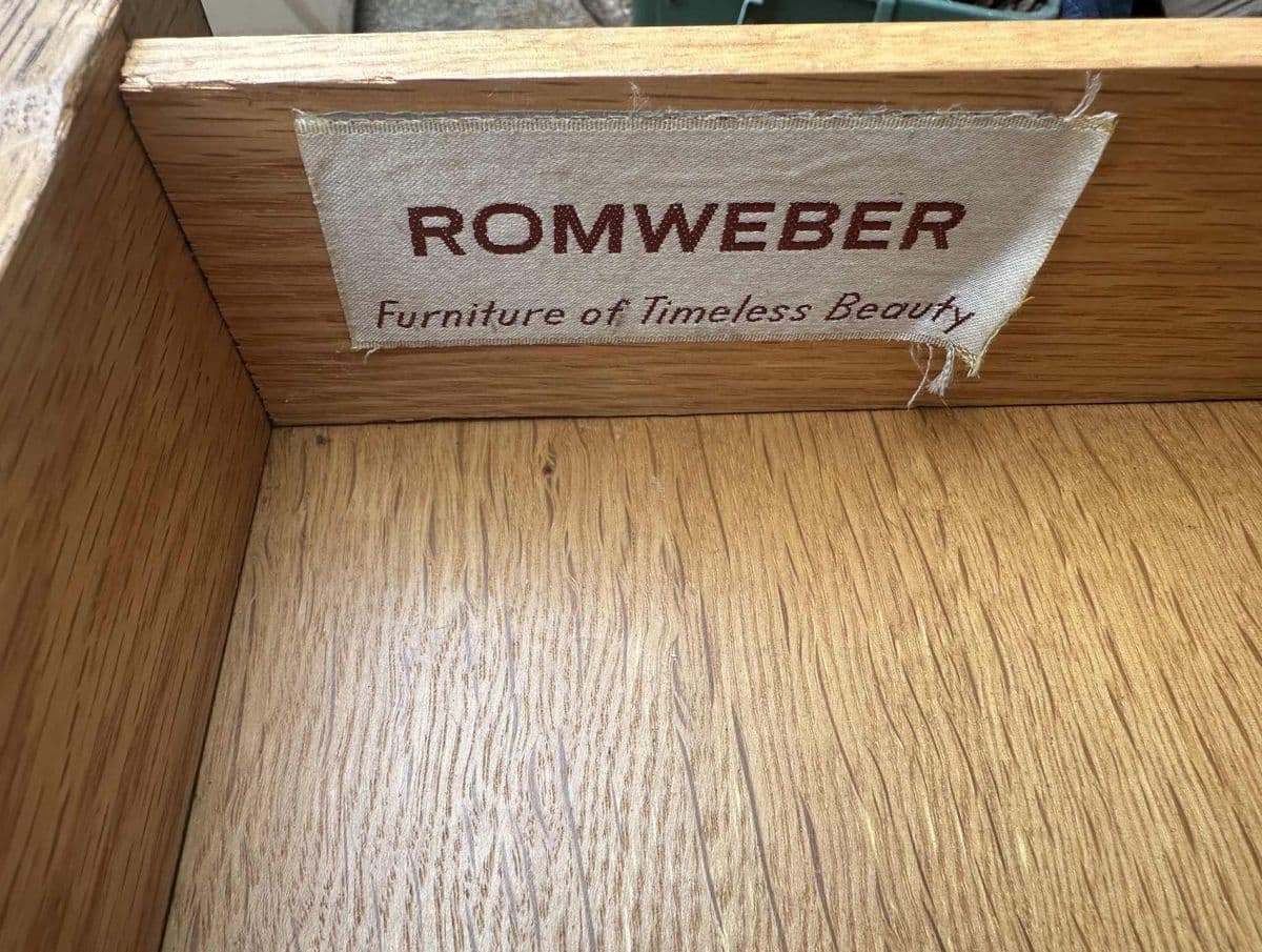 Vintage Romweber Viking Oak Desk - Circa 1960s - Thumbnail 3