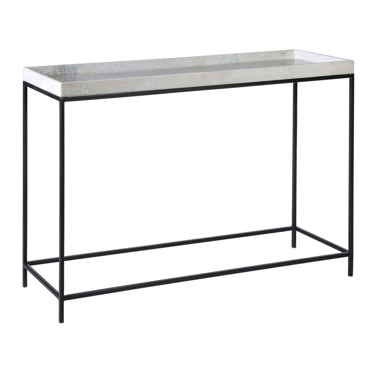 White Marble Tray Console Table - Thumbnail 3