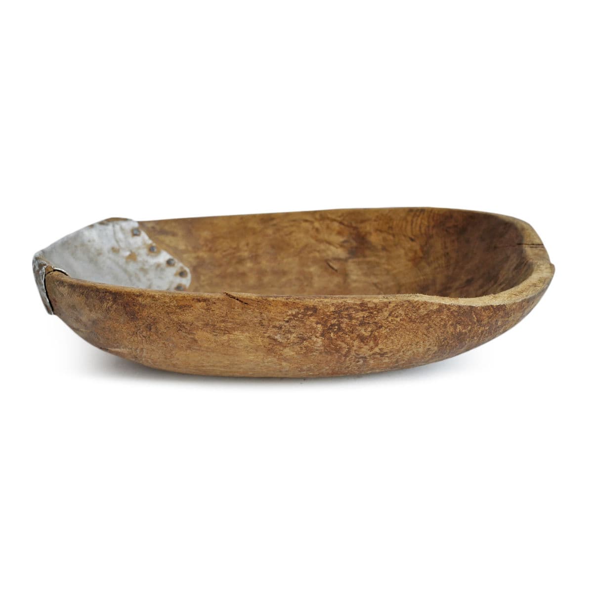 Vintage Hutu Burundi Wood Scoop Bowl - Thumbnail 3