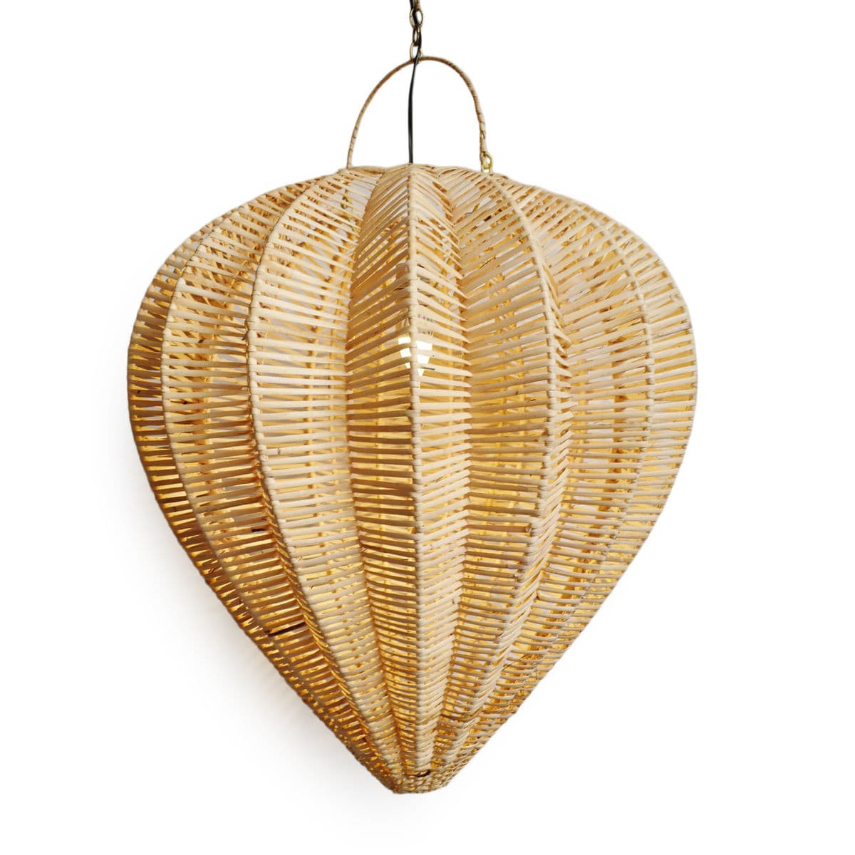 Raw Rattan Starfruit Lantern Medium - Thumbnail 3