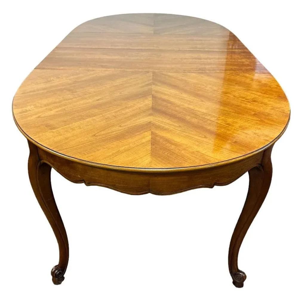 Kindel Grand Rapids Belvedere Louis XV Dining Table Extending to 98" - Made in 1960s - Thumbnail 3