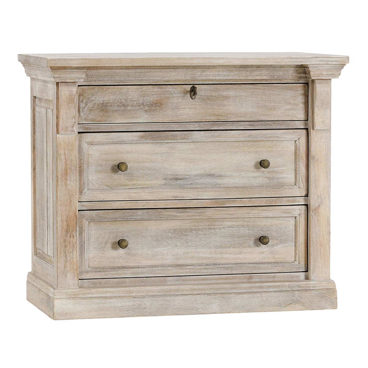 Tudor Washed 3-Drawer Nightstand - Thumbnail 3