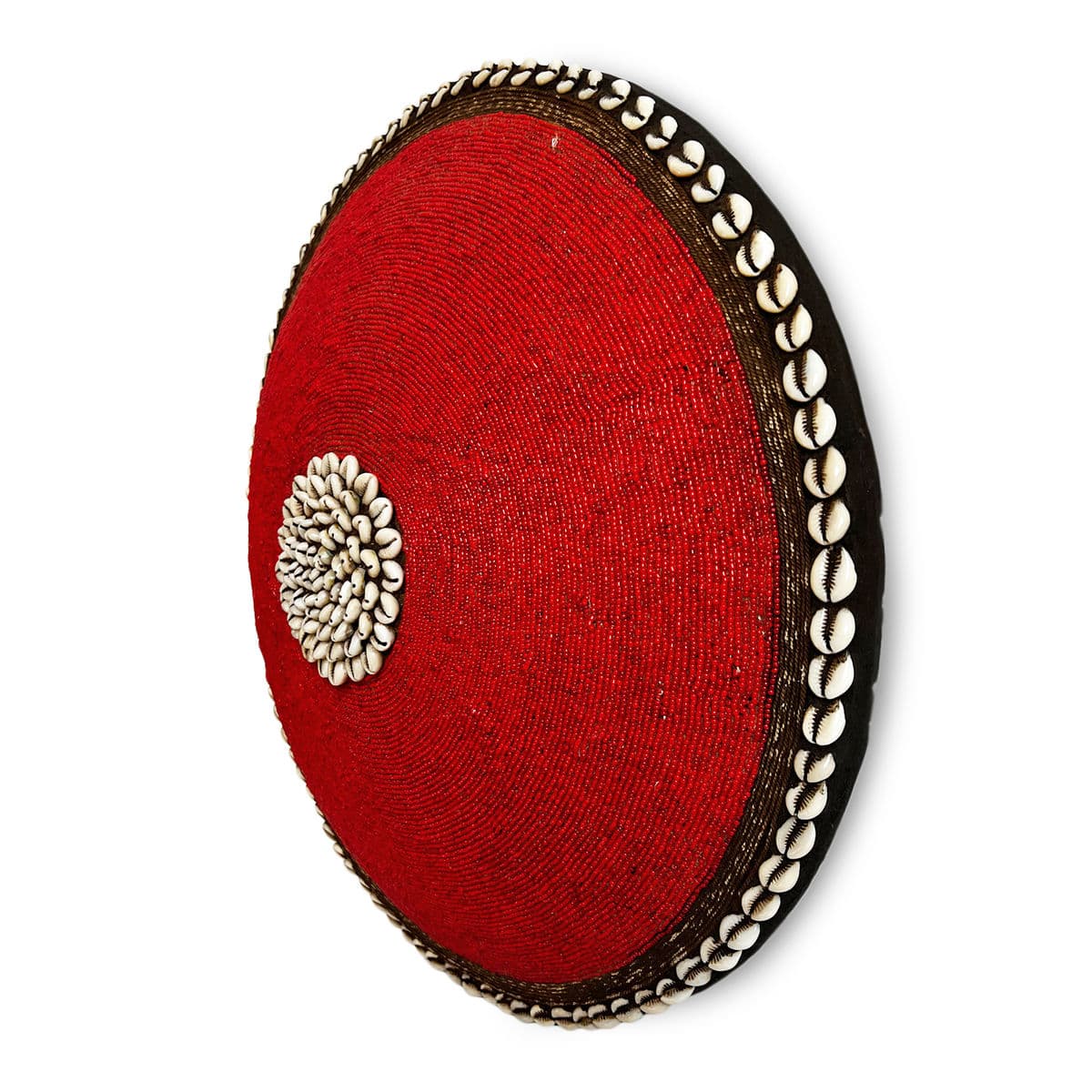 Red Beaded Cowry Shield - Thumbnail 3