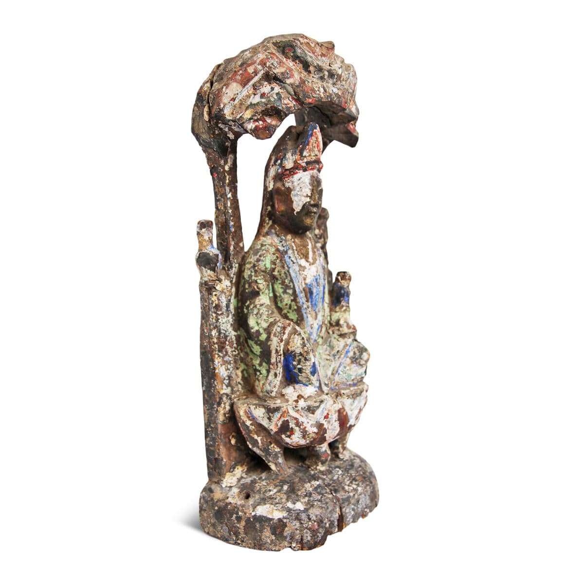 Antique Wood Quan Yin Figure - Thumbnail 3