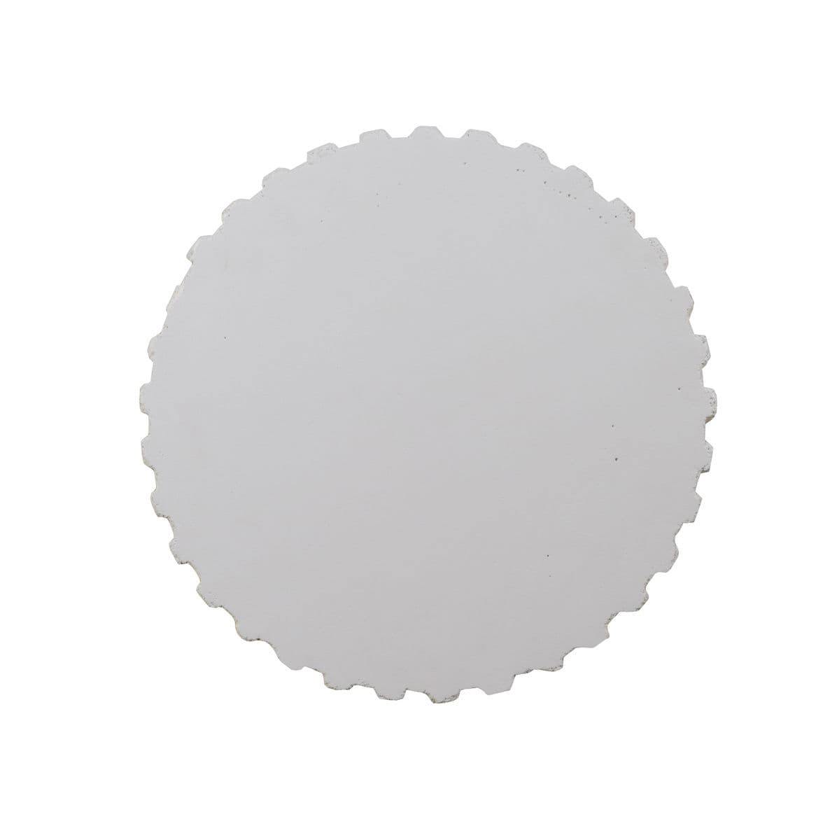 Outdoor White Cement End Table - Thumbnail 3