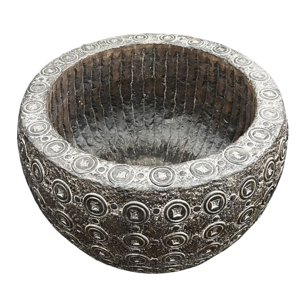 Vintage Mongolian Stone Money Pot - Thumbnail 3