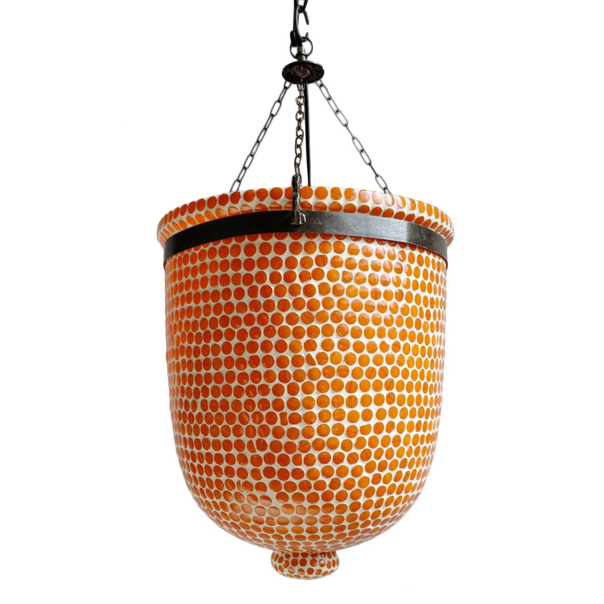 Orange Mosaic Bucket Pendant Medium - Thumbnail 3