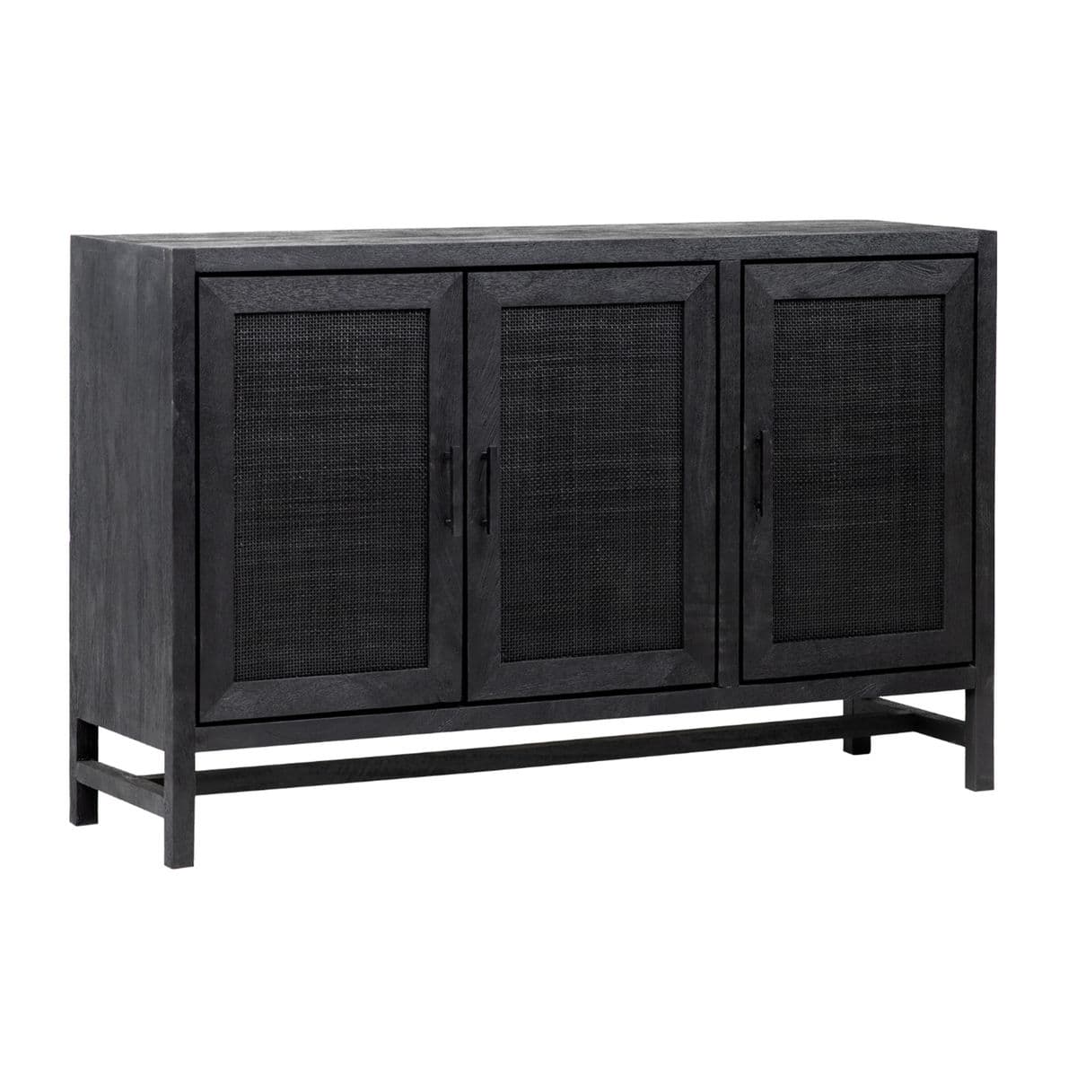 Hendrix Black Wood & Cane Sideboard - Thumbnail 3