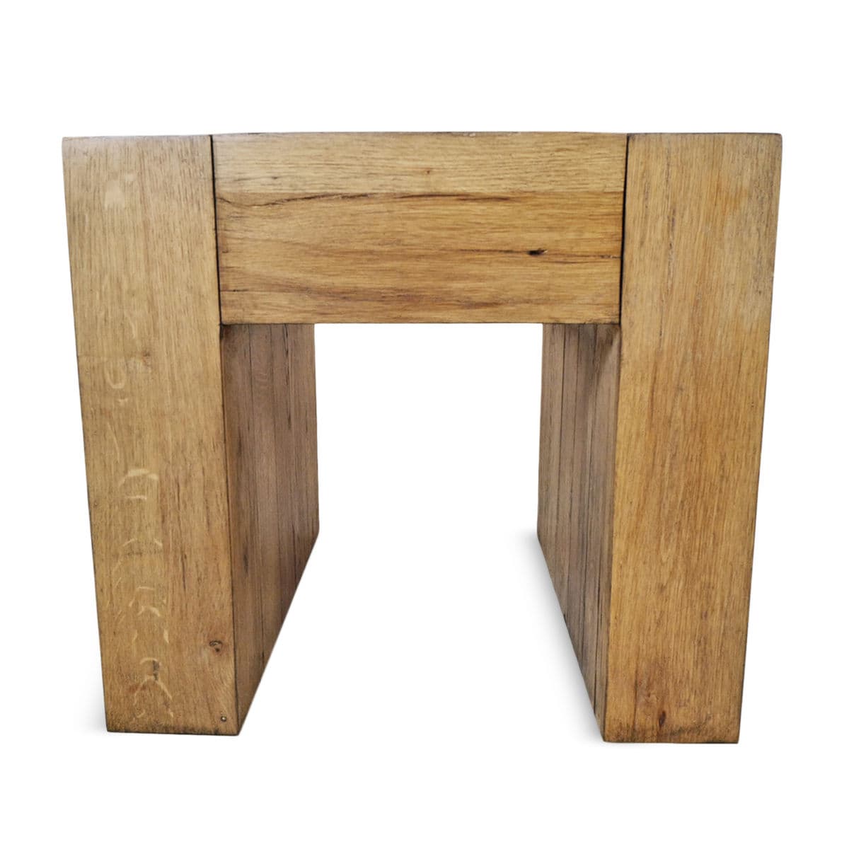Modern Rustic Oak Block End Table - Thumbnail 3