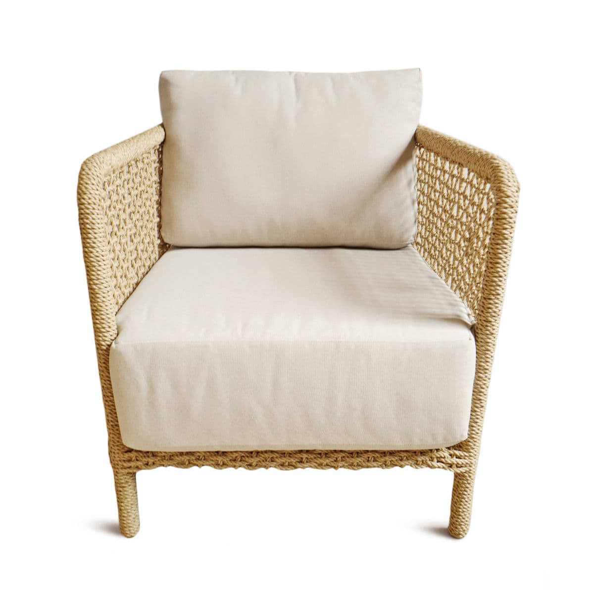 Outdoor Woven Rope Club Chair - Thumbnail 3