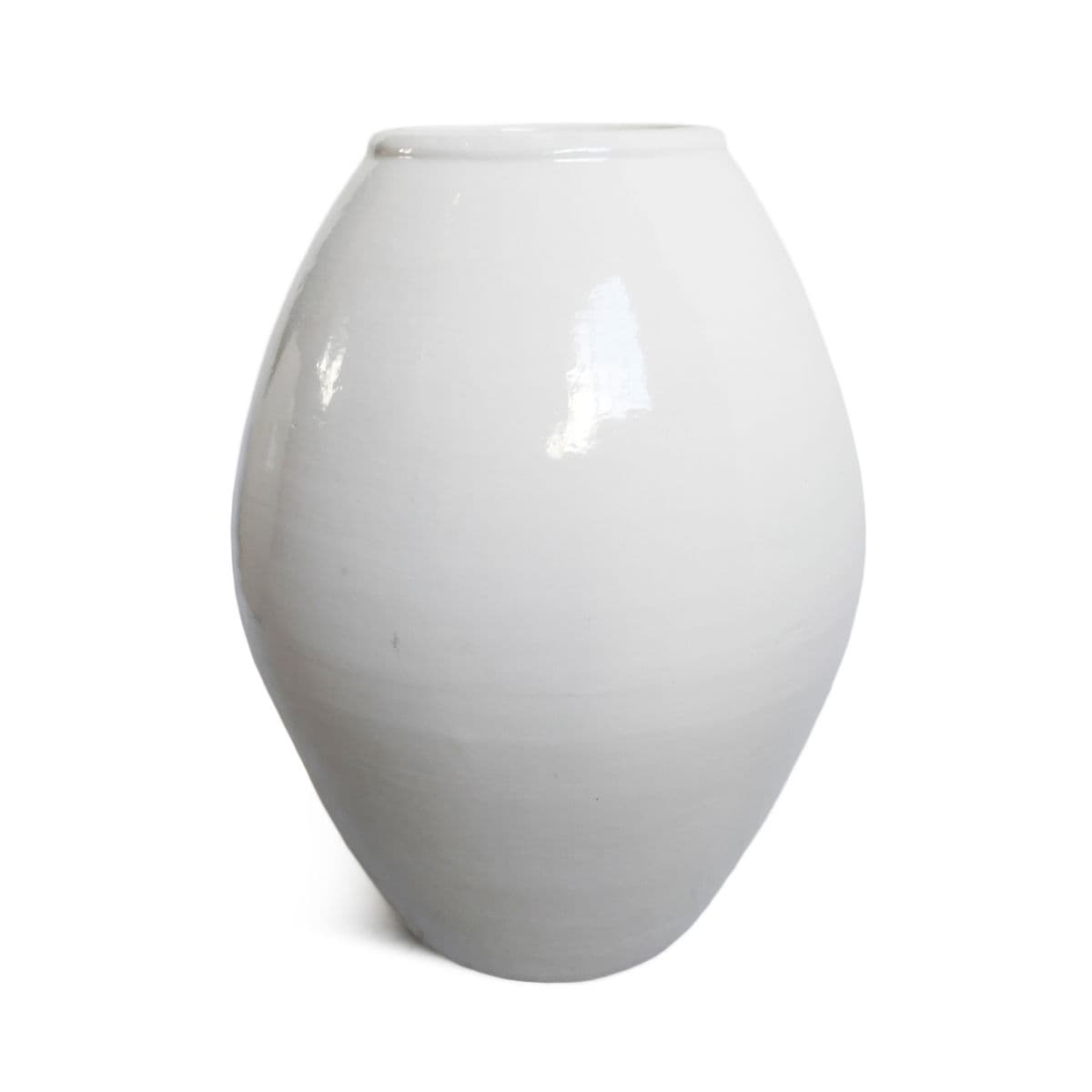 White Milk Oblong Ceramic Vase - Thumbnail 3