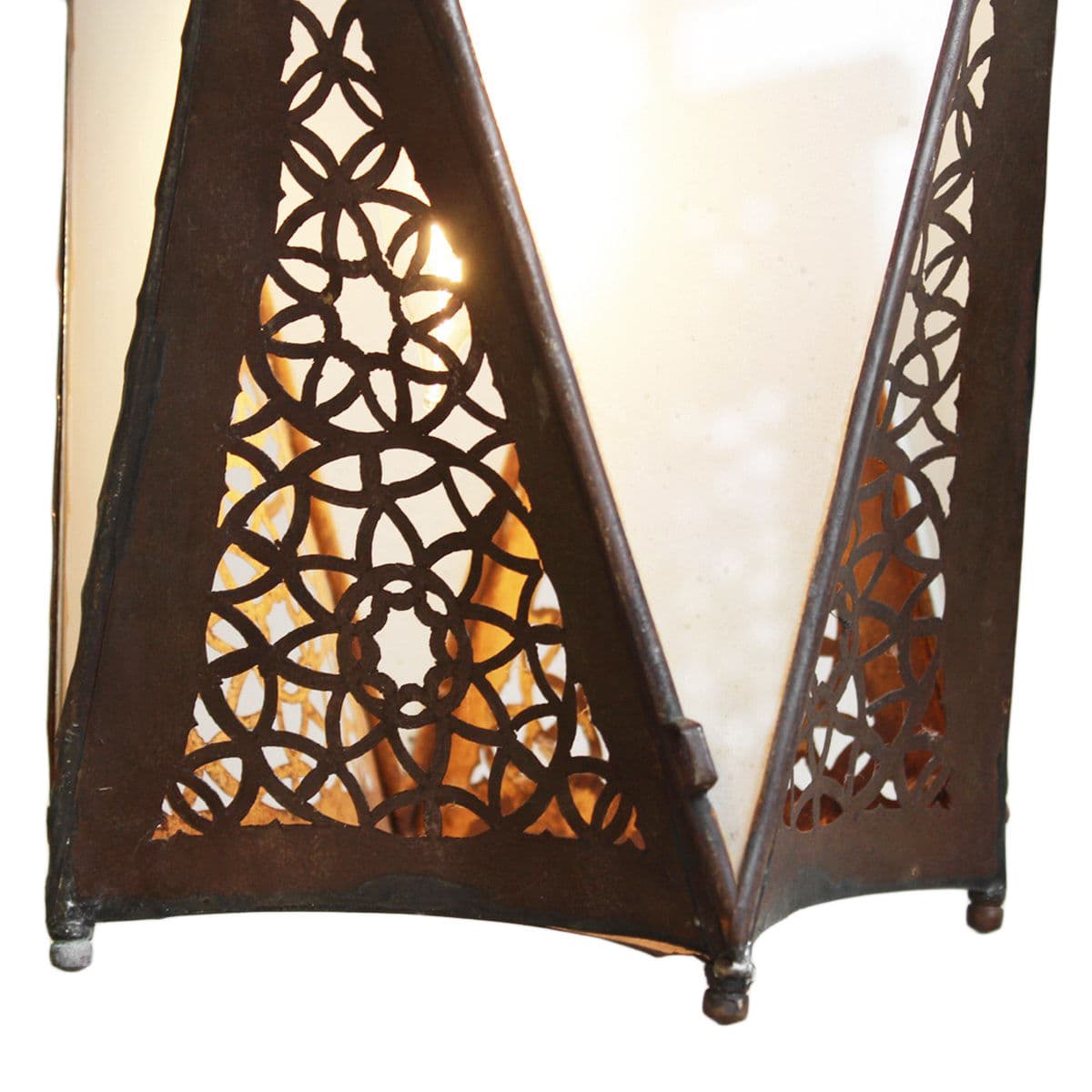 Marrakesh Frosted Glass & Metal Lantern - Thumbnail 3