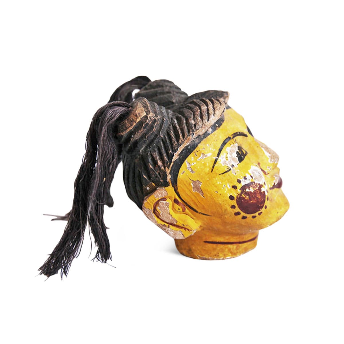 Antique Burmese Wood Puppet Head - Thumbnail 3