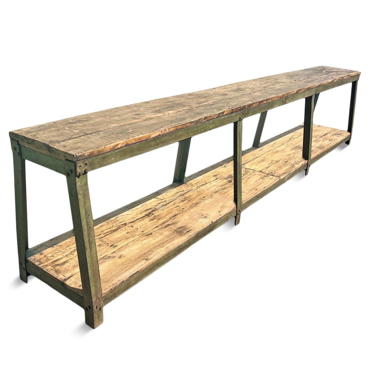 Long Narrow Industrial Work Table - Thumbnail 3