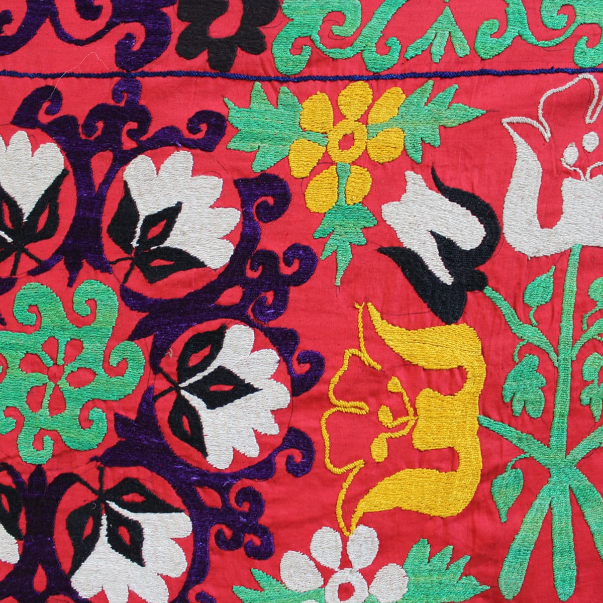 Suzani Embroidered Fabric - Thumbnail 3