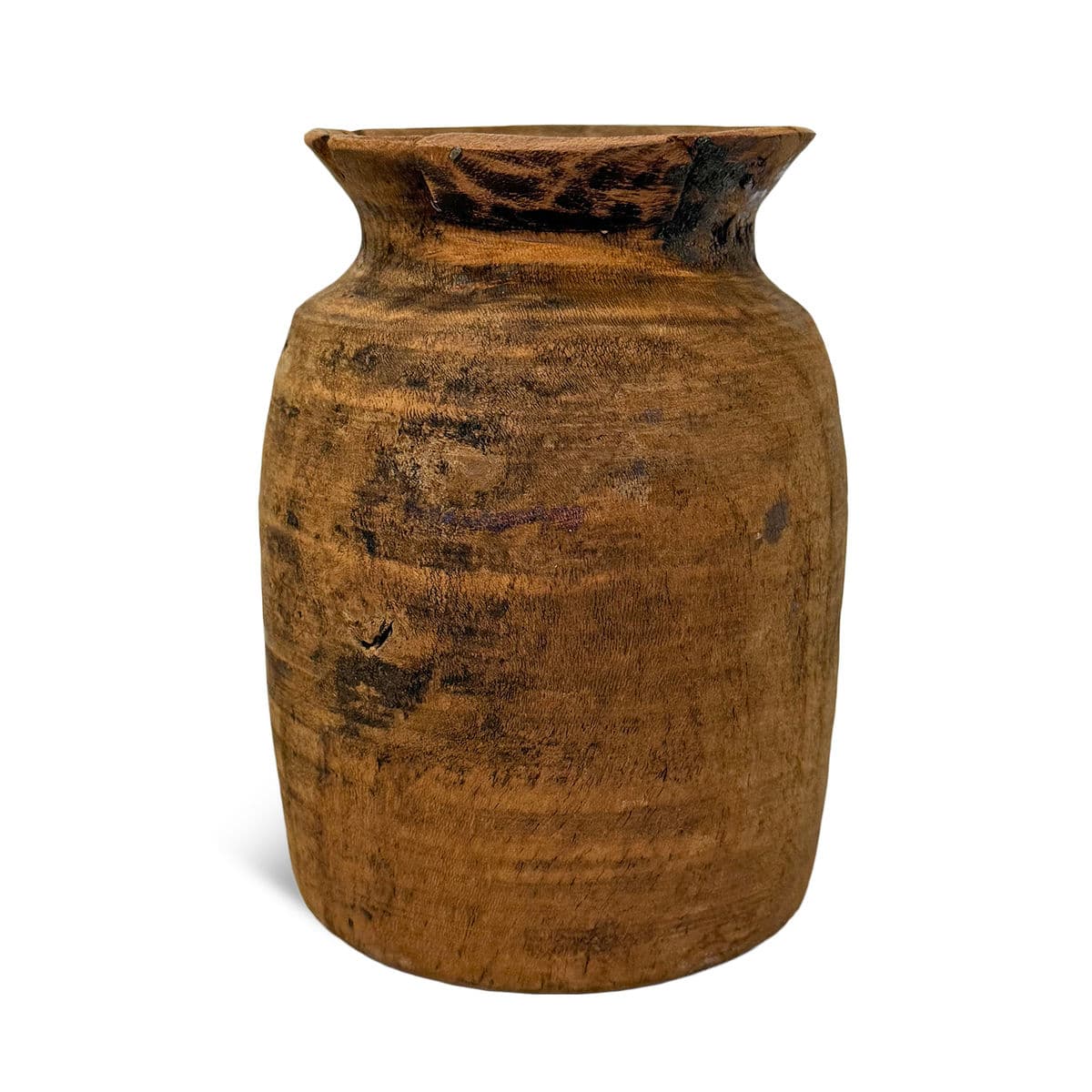 Vintage India Wood Water Pot - Thumbnail 3