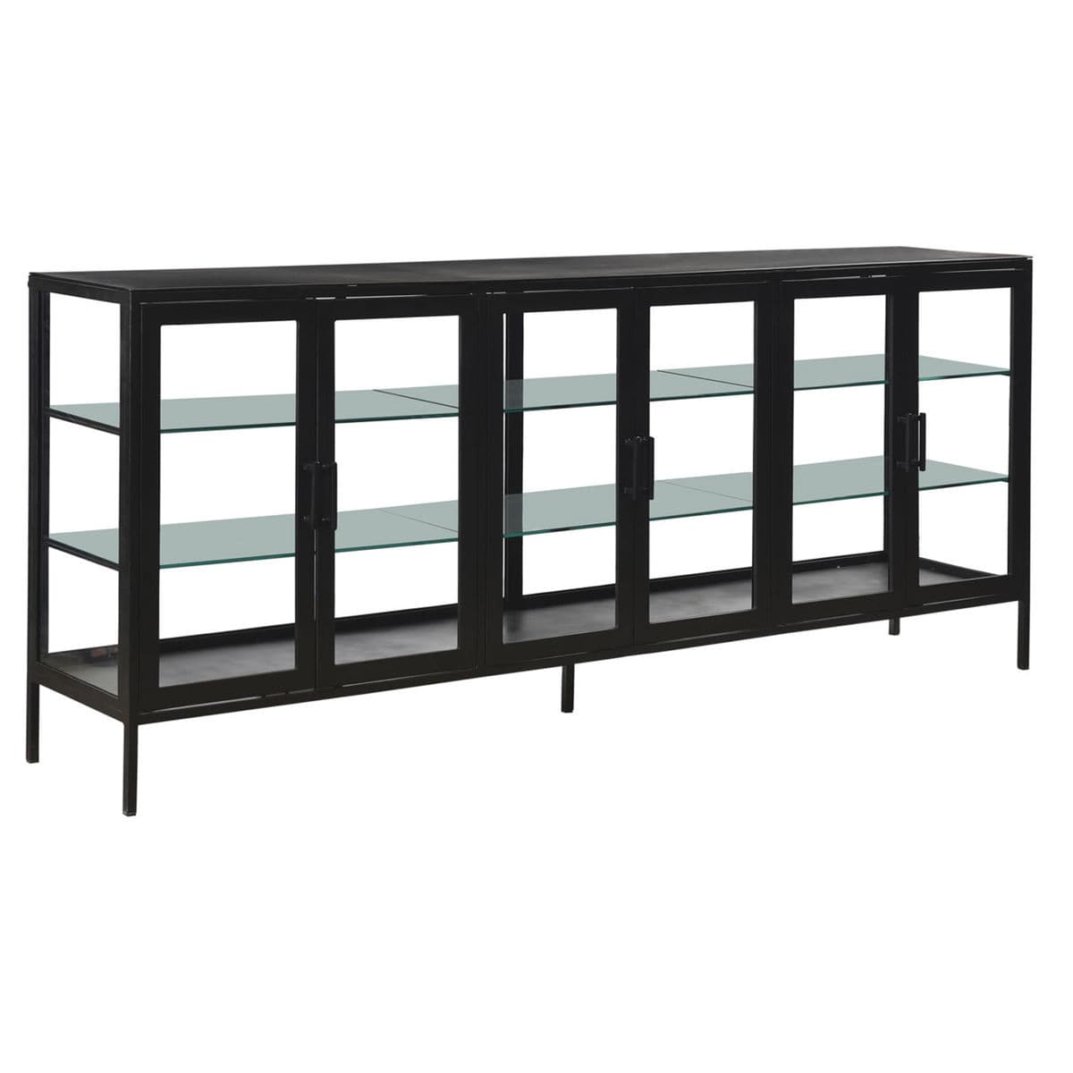 Gunmetal & Glass Sideboard Cabinet - Thumbnail 3