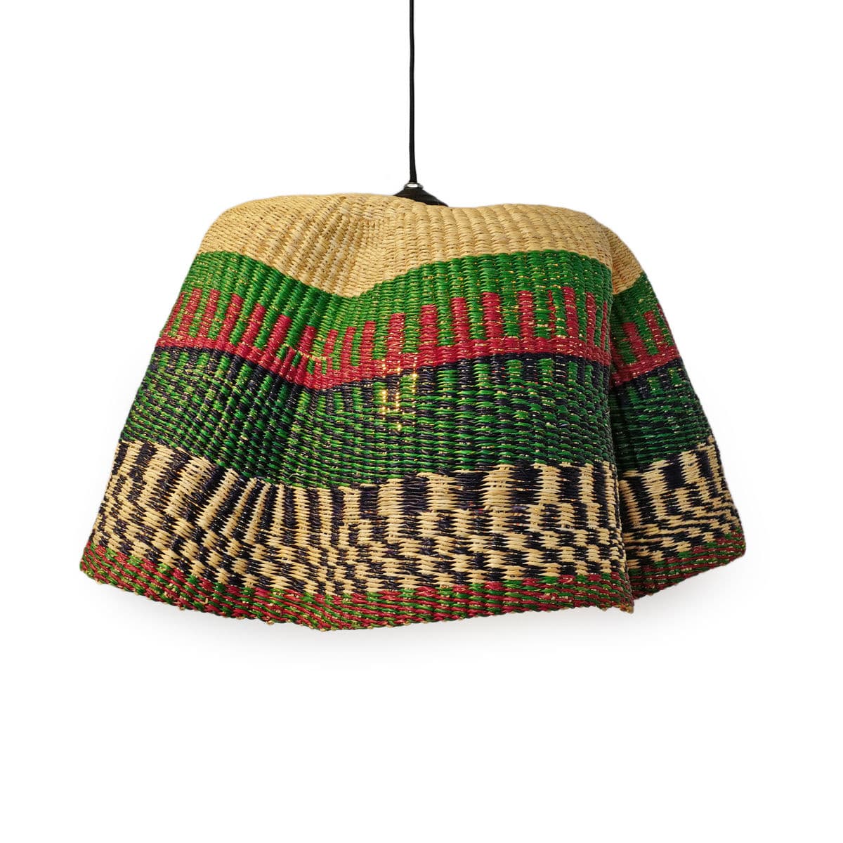 Bolga Wave Basket Light Pendant - Thumbnail 3