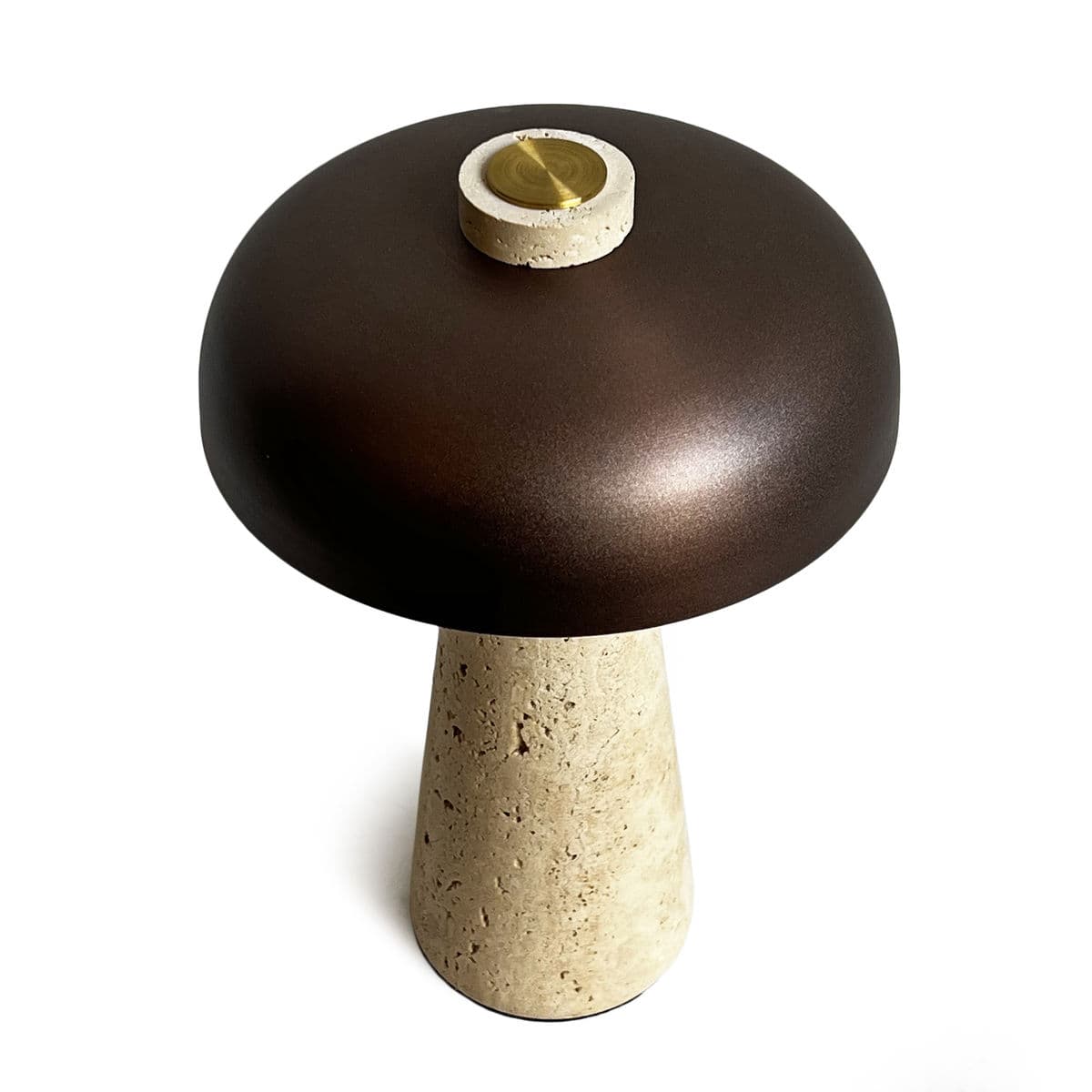 Porcini Travertine Bronze Table Light - Thumbnail 3