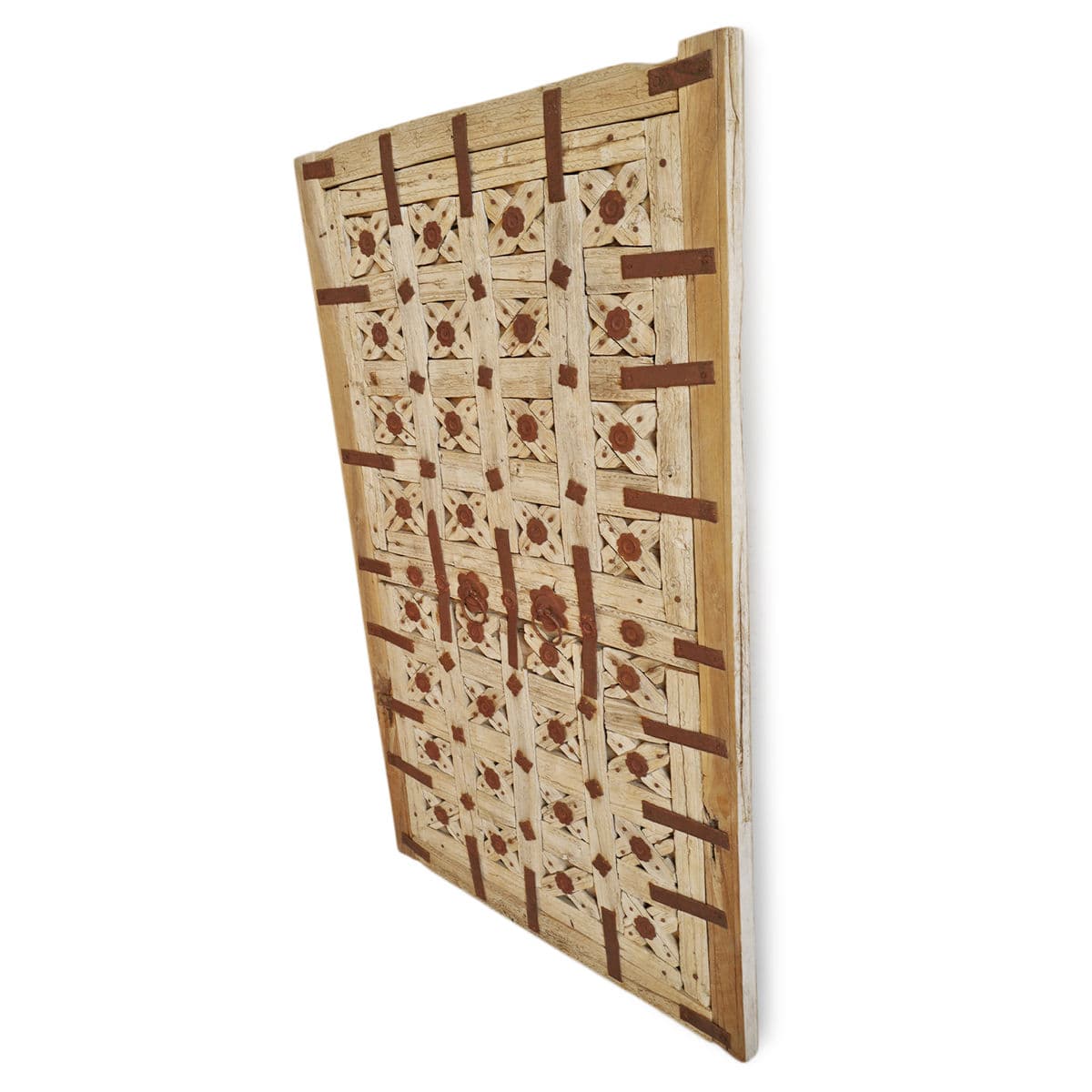 Old Teak Wood & Iron Door Panel - Thumbnail 3