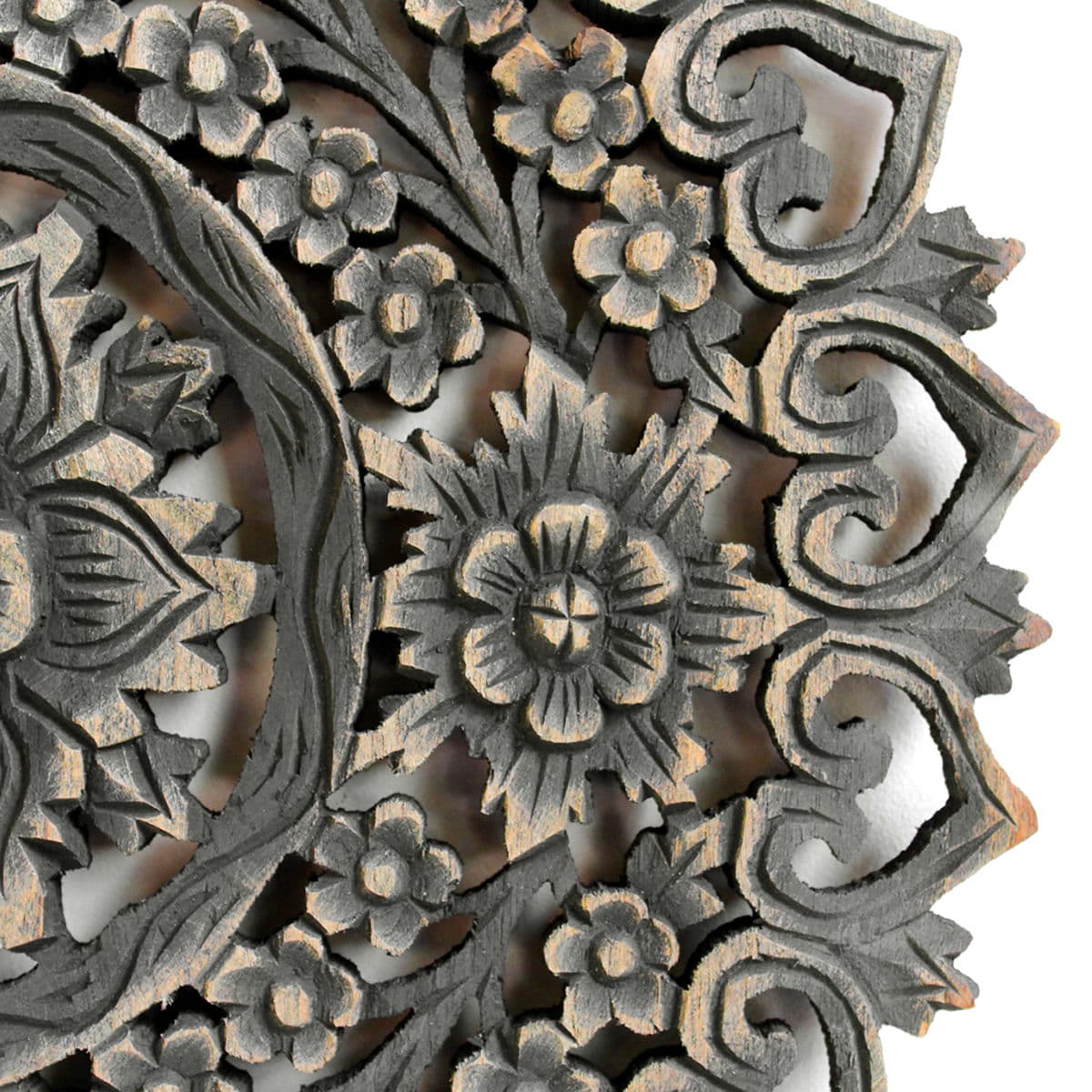 Antique Burn Carved Medallion Panel 18 - Thumbnail 3