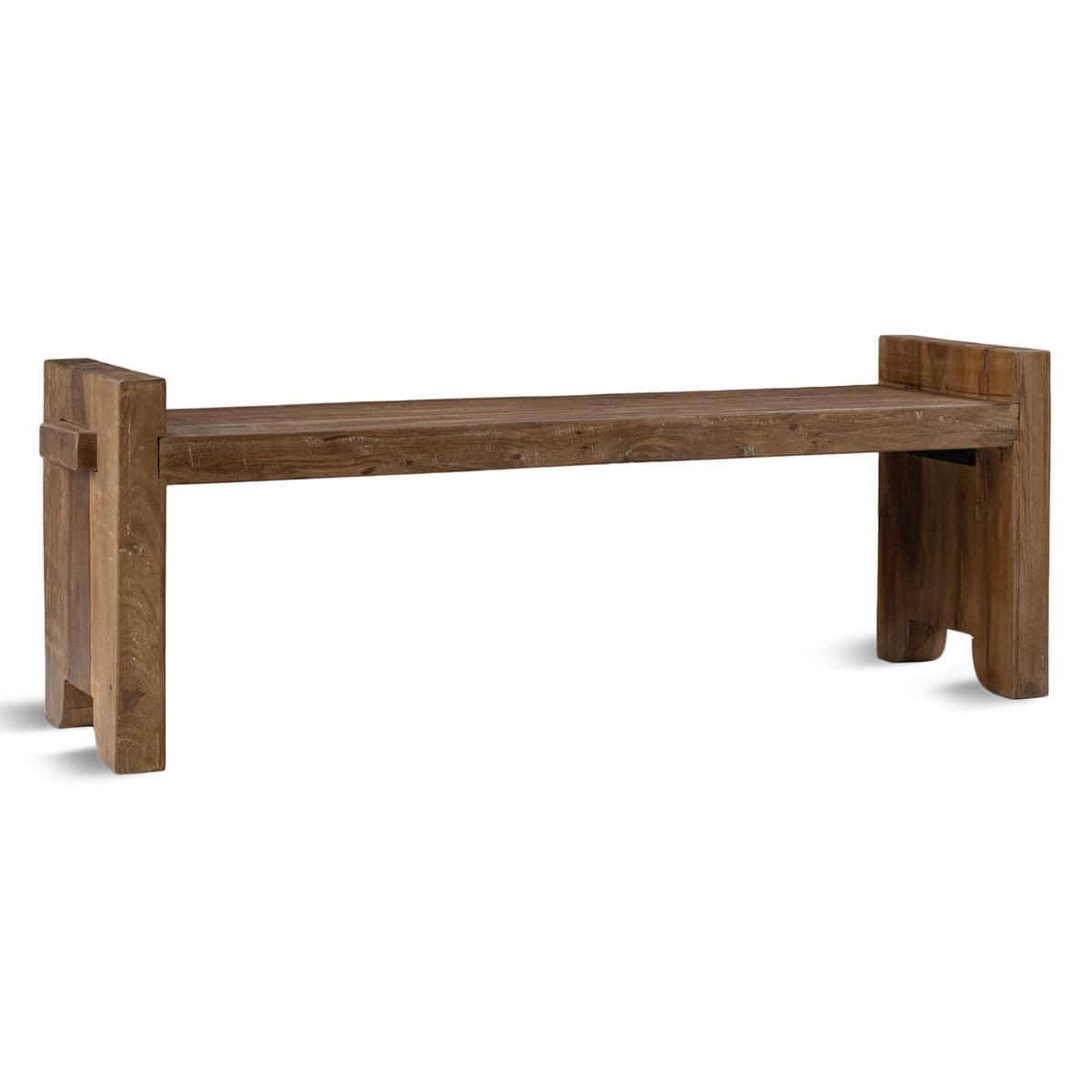 Salvaged Wood Farmhouse Bench - Thumbnail 3