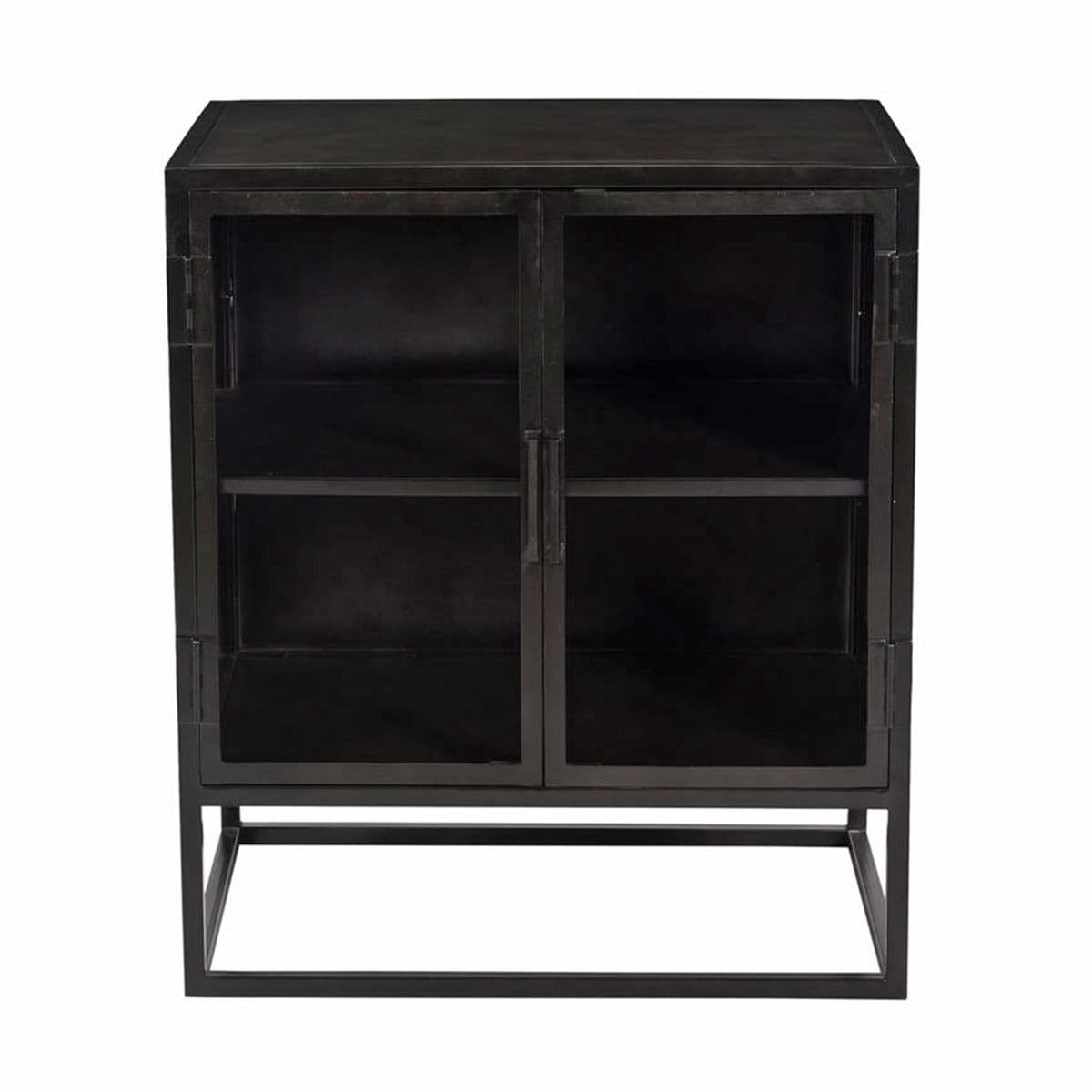 Gunmetal Iron & Glass Side Cabinet - Thumbnail 3