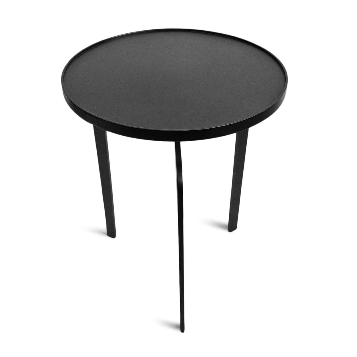 Industrial Modern Black Iron Side Table - Thumbnail 3