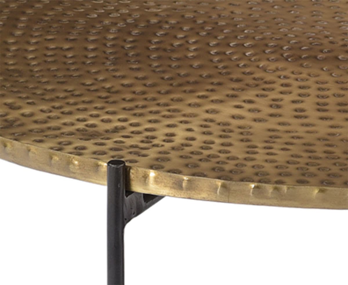 Hammered Brass Tray Table - Thumbnail 3
