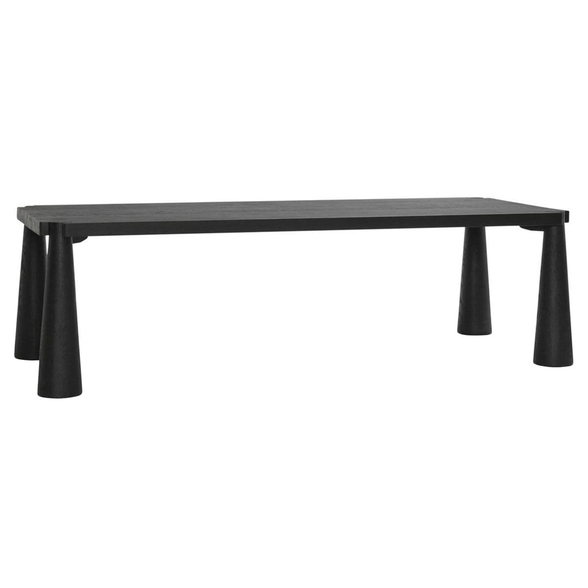 Black Oak Cone Leg Dining Table - Thumbnail 3