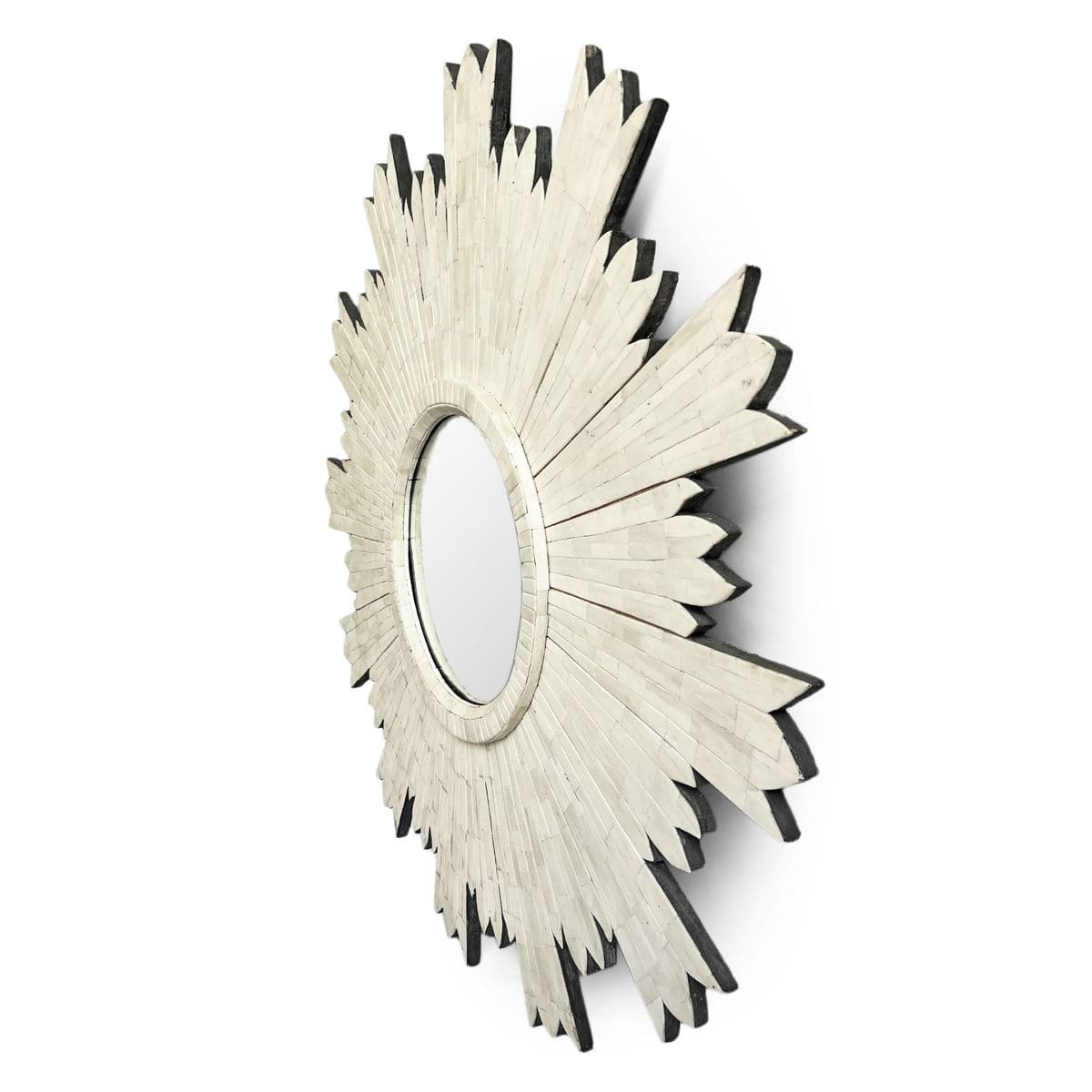 White Horn Sunburst Mirror - Thumbnail 3