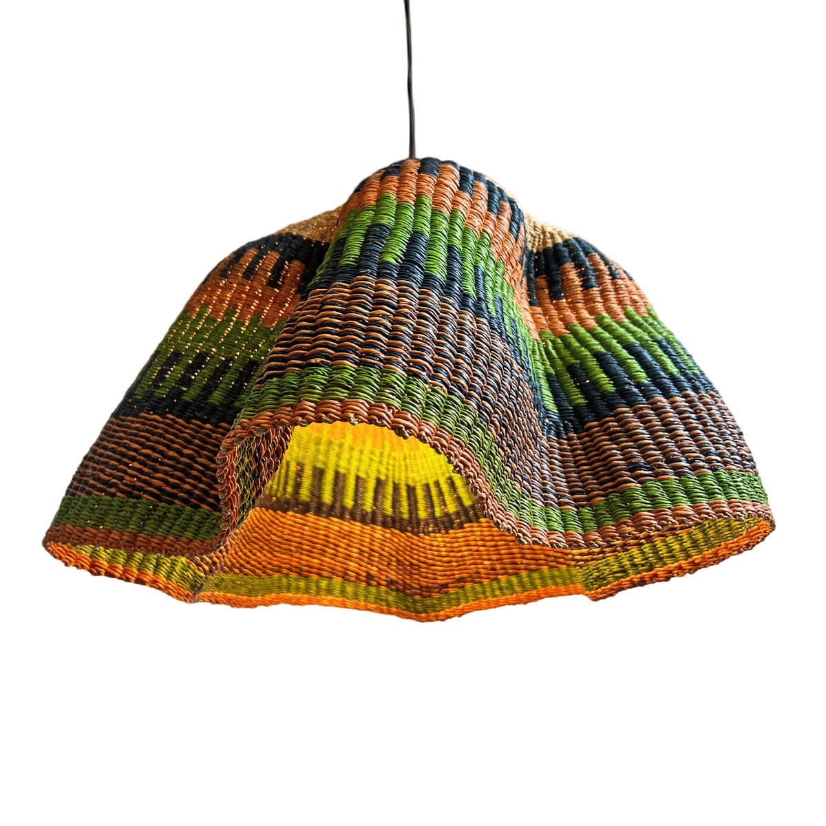 Bolga Wave Basket Light Pendant - Thumbnail 3