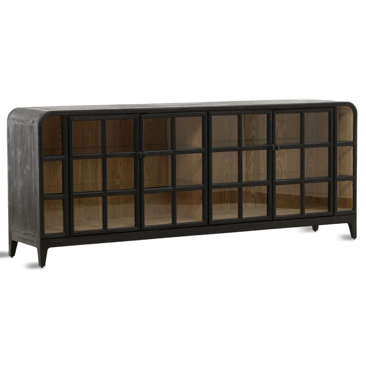 Black Rounded Window Credenza - Thumbnail 3